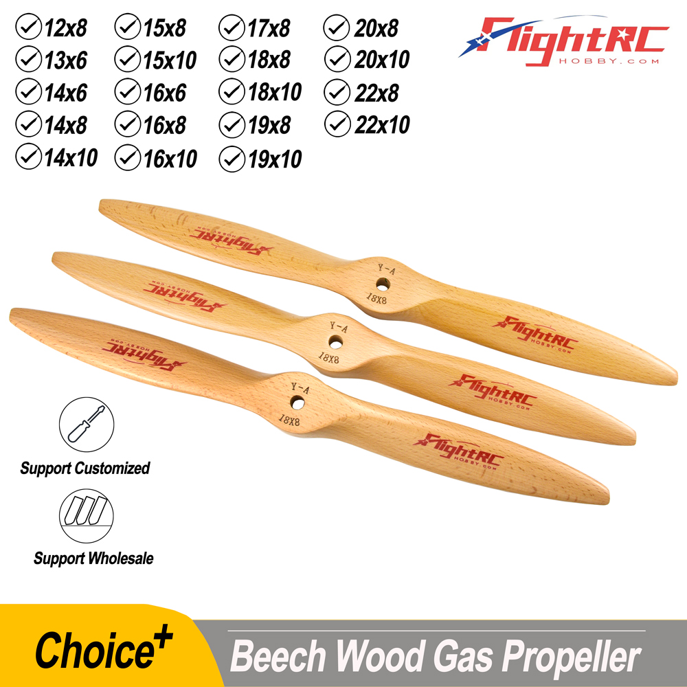 Rc Hobby Engine - 1Pc Legno di Faggio Elica CW